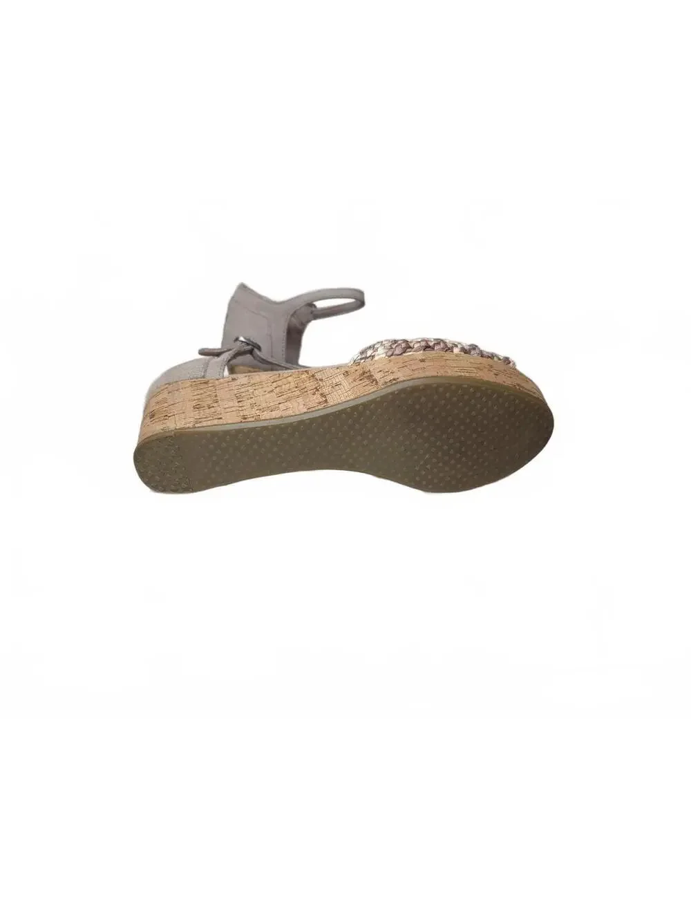 TOMS Beige Brown Leopard Print Woven Peep Toe Wedge Sandals‎ 7.5